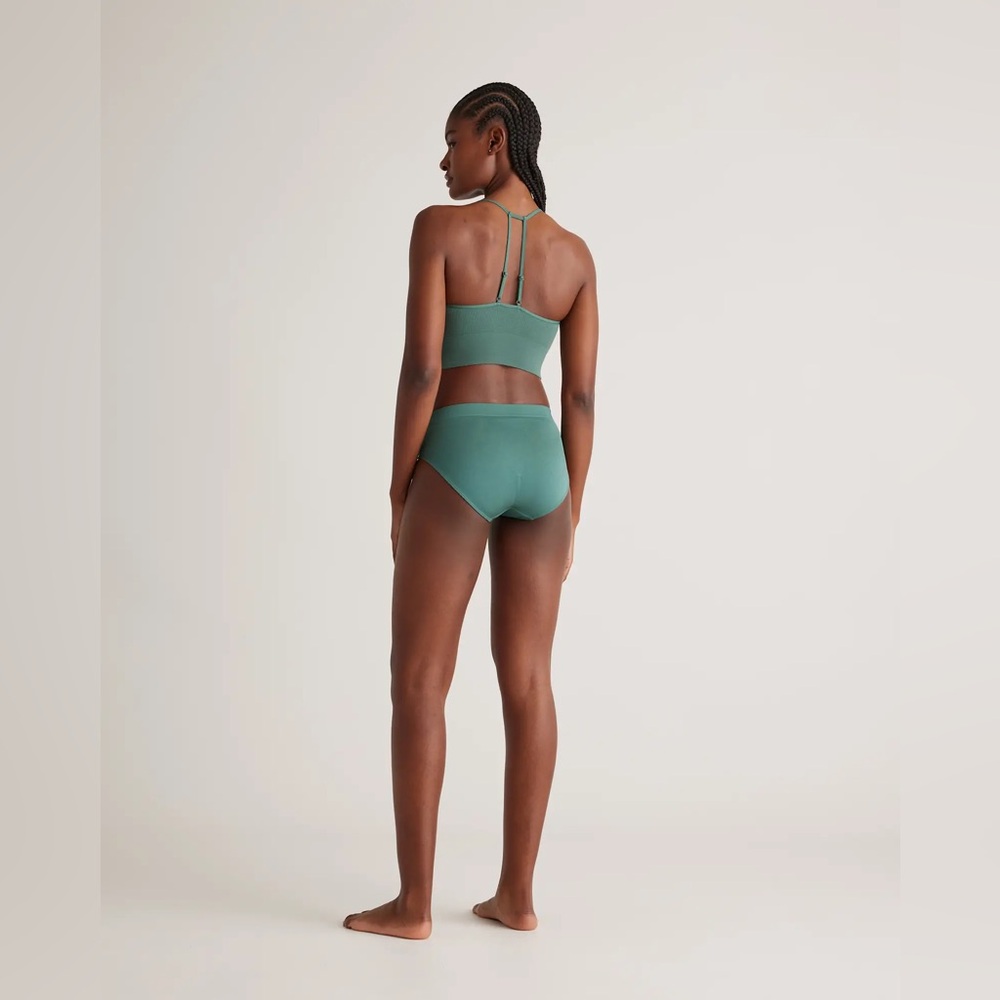 New Quince Smoothing Comfort High Waisted Bikini (6-Pack) Rosemary Green S M L - Picture 2 of 10